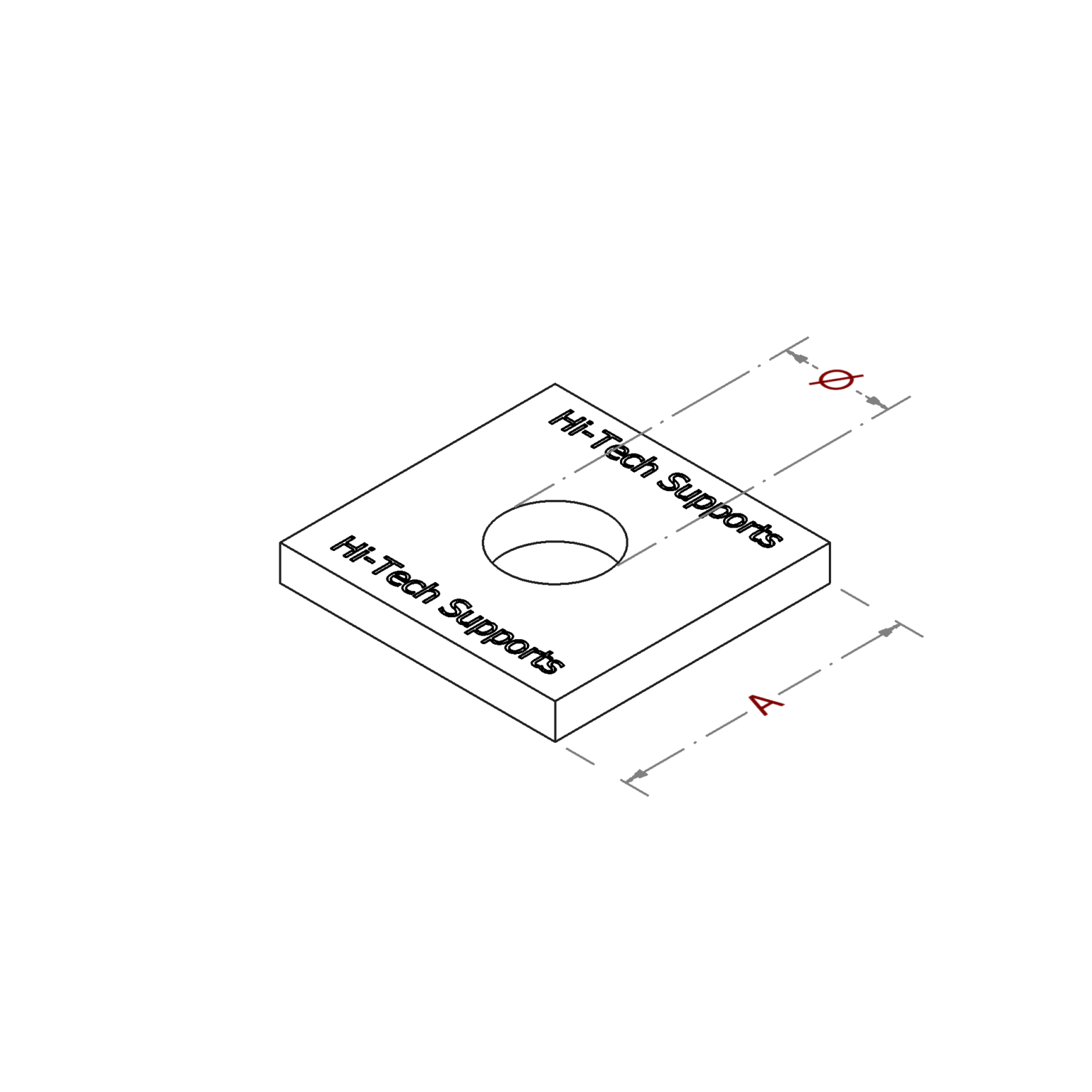 041 Square Channel Washer HI TECH Supports