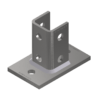 3D Image of 2 Hole 041 Channel Saddle
