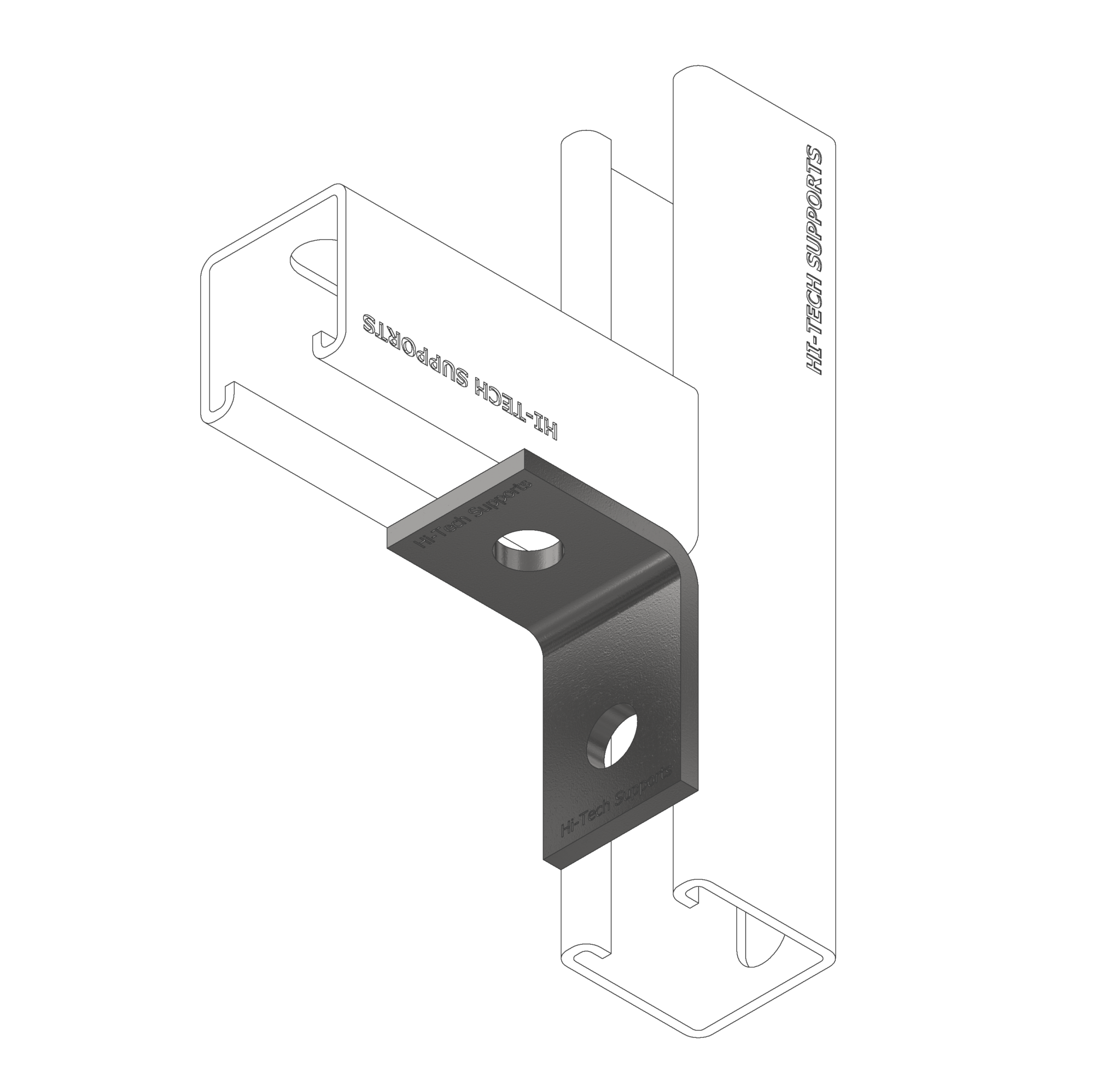 2 Hole Angle Bracket - HI TECH Supports