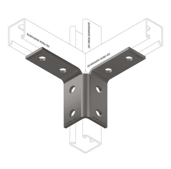 3D Diagram of 4 Hole Axis Bracket