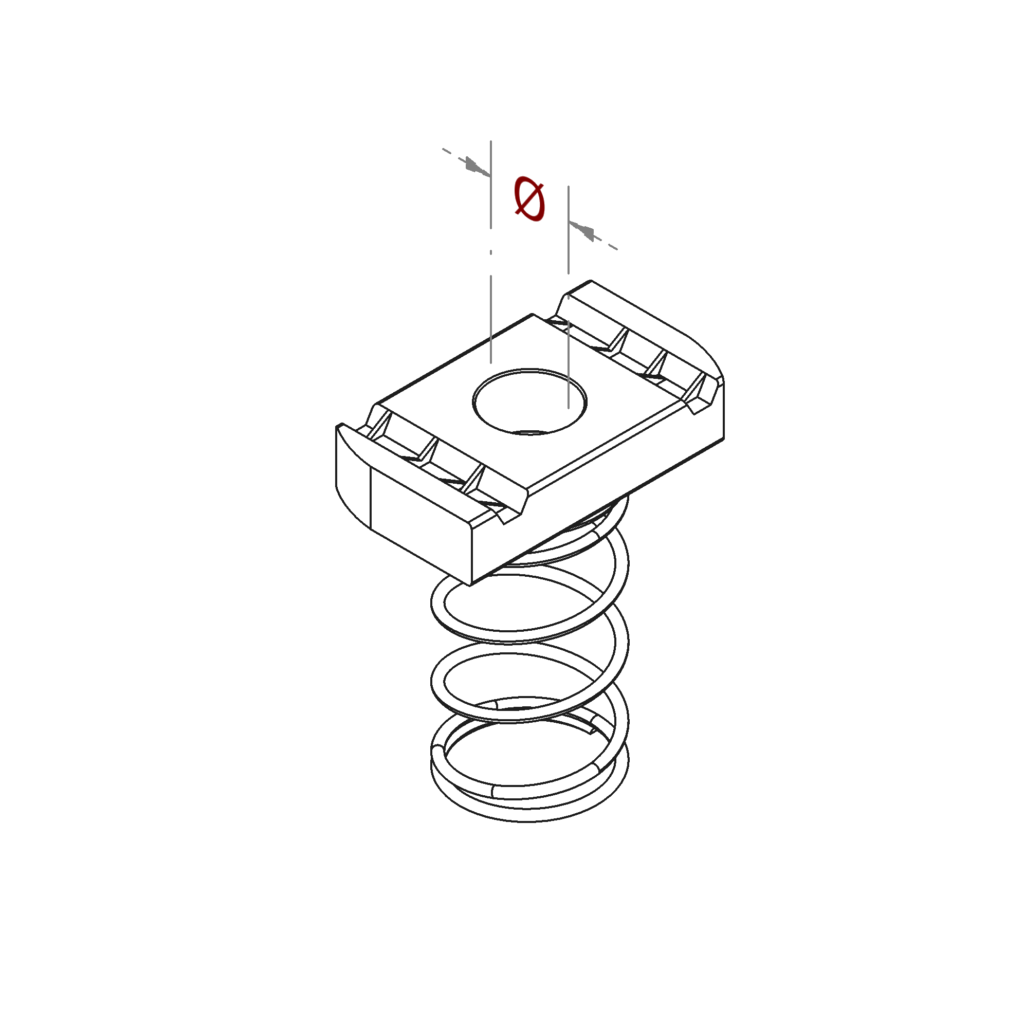 Spring Nut Long HI TECH Supports
