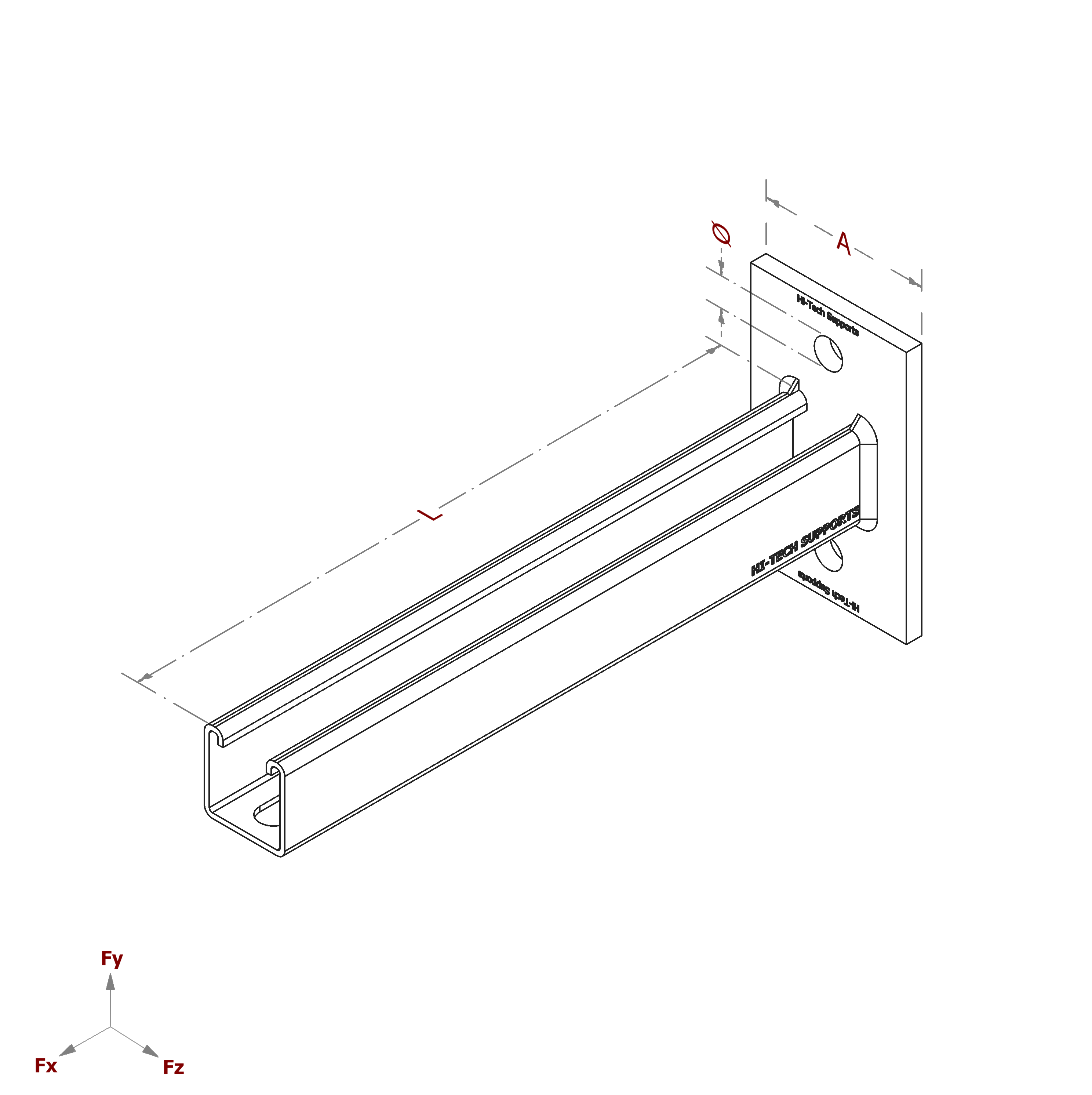 2D Image of 041 Channel Baseplate Cantilever 02 Hole